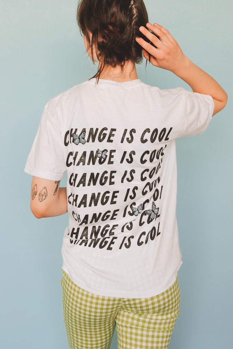 CHANGE IS COOL BUTTERFLY TEE